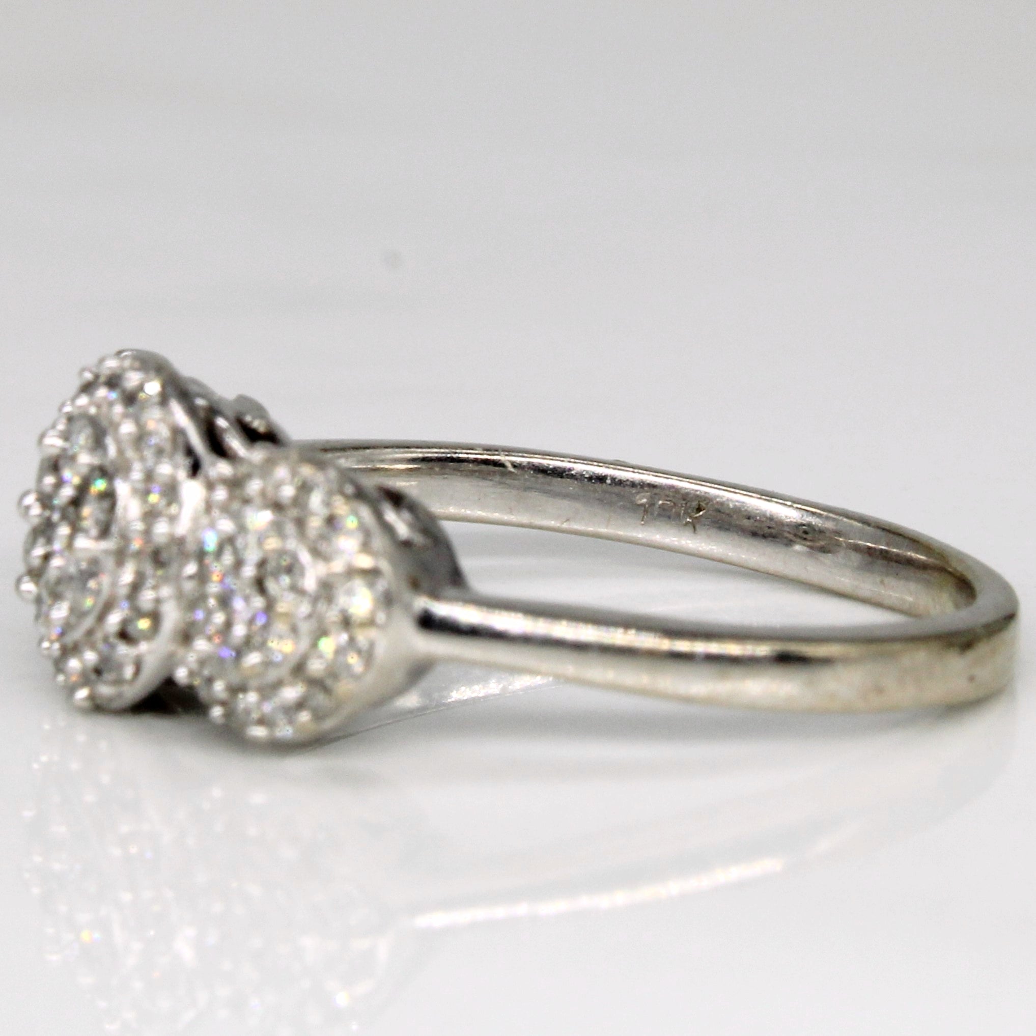 Bague sertie de diamants | 0,34 ct | Taille 4,75 | 