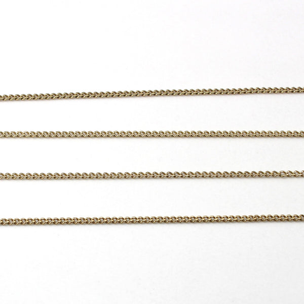 10k Yellow Gold Cable Link Chain | 26