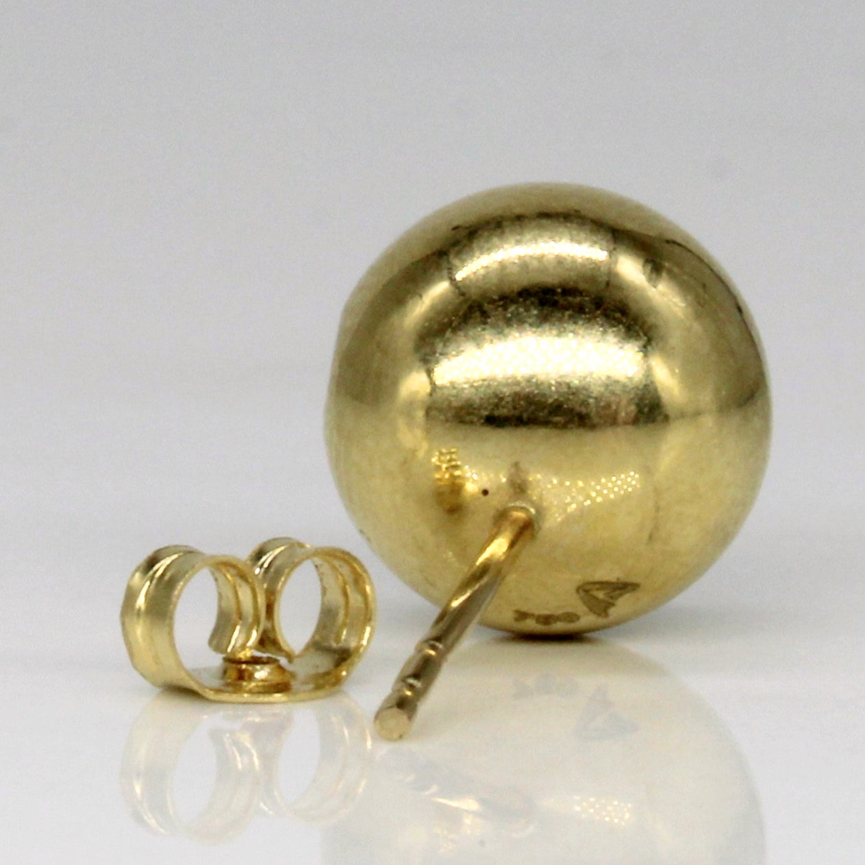 18k Yellow Gold Sphere Earrings