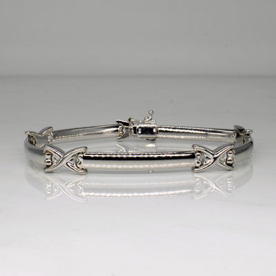 14k White Gold Bracelet | 7