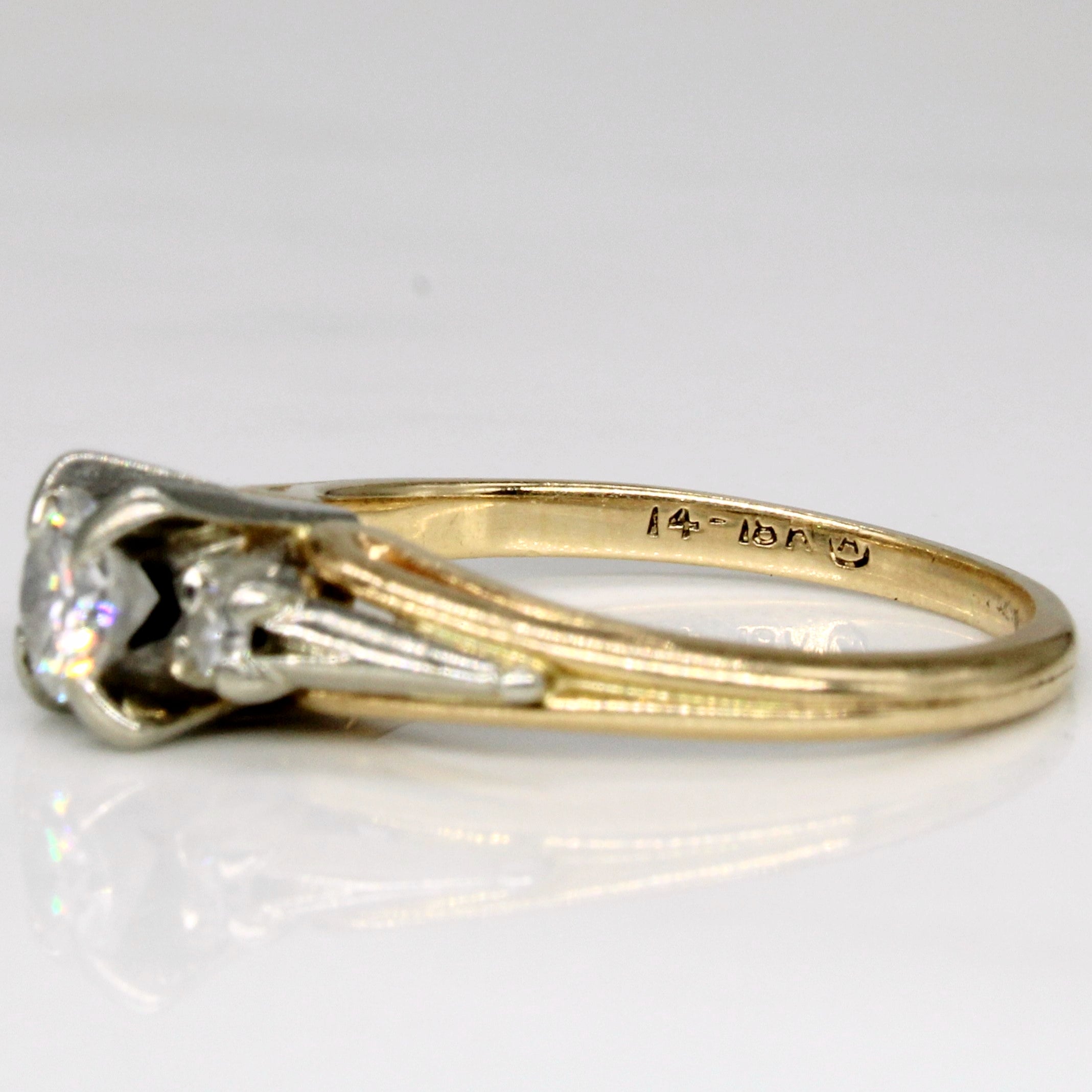 Bague de fiançailles ornée de diamants | 0,29 ct SI2 H/I, 0,06 ct au total | Taille 5 |