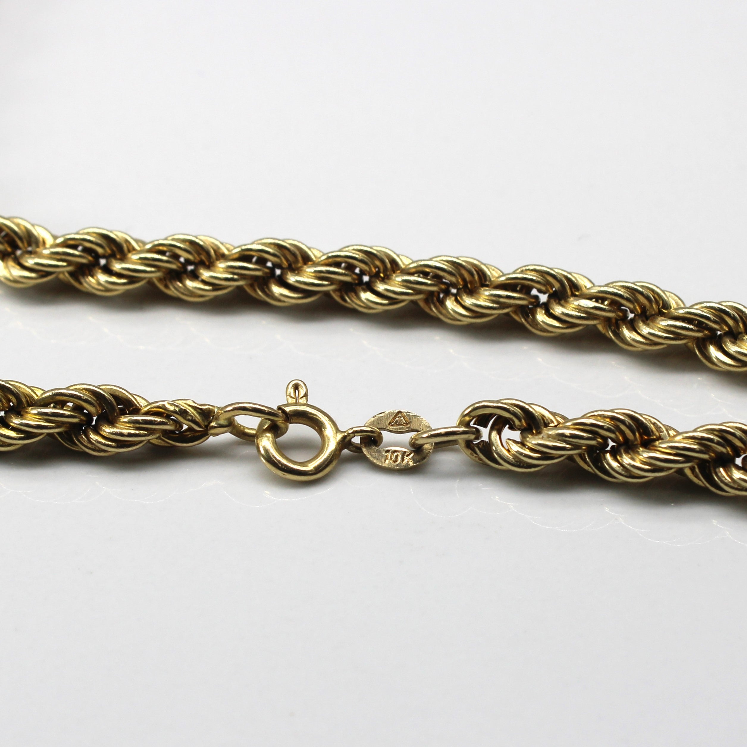 Chaîne corde en or jaune 10 carats | 66 cm | 