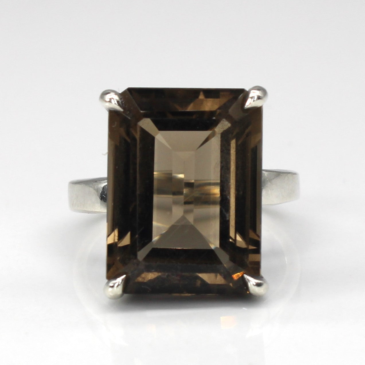 'Tiffany & Co'. Smokey Quartz Sparklers Silver Ring | 9.5ct | SZ 6.25 |