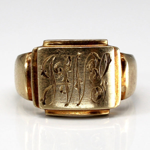 10k Yellow Gold Signet Ring | SZ 11.5 |