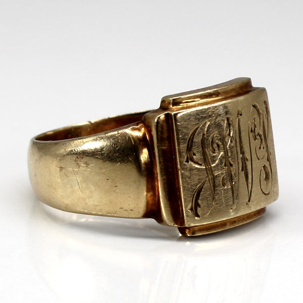 10k Yellow Gold Signet Ring | SZ 11.5 |