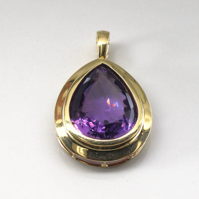 Bezel Set Amethyst Pendant | 16.00ct |