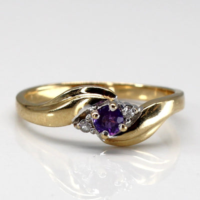 Bypass Amethyst & Diamond Ring | 0.05ct | 0.012ctw | SZ 5.75 |