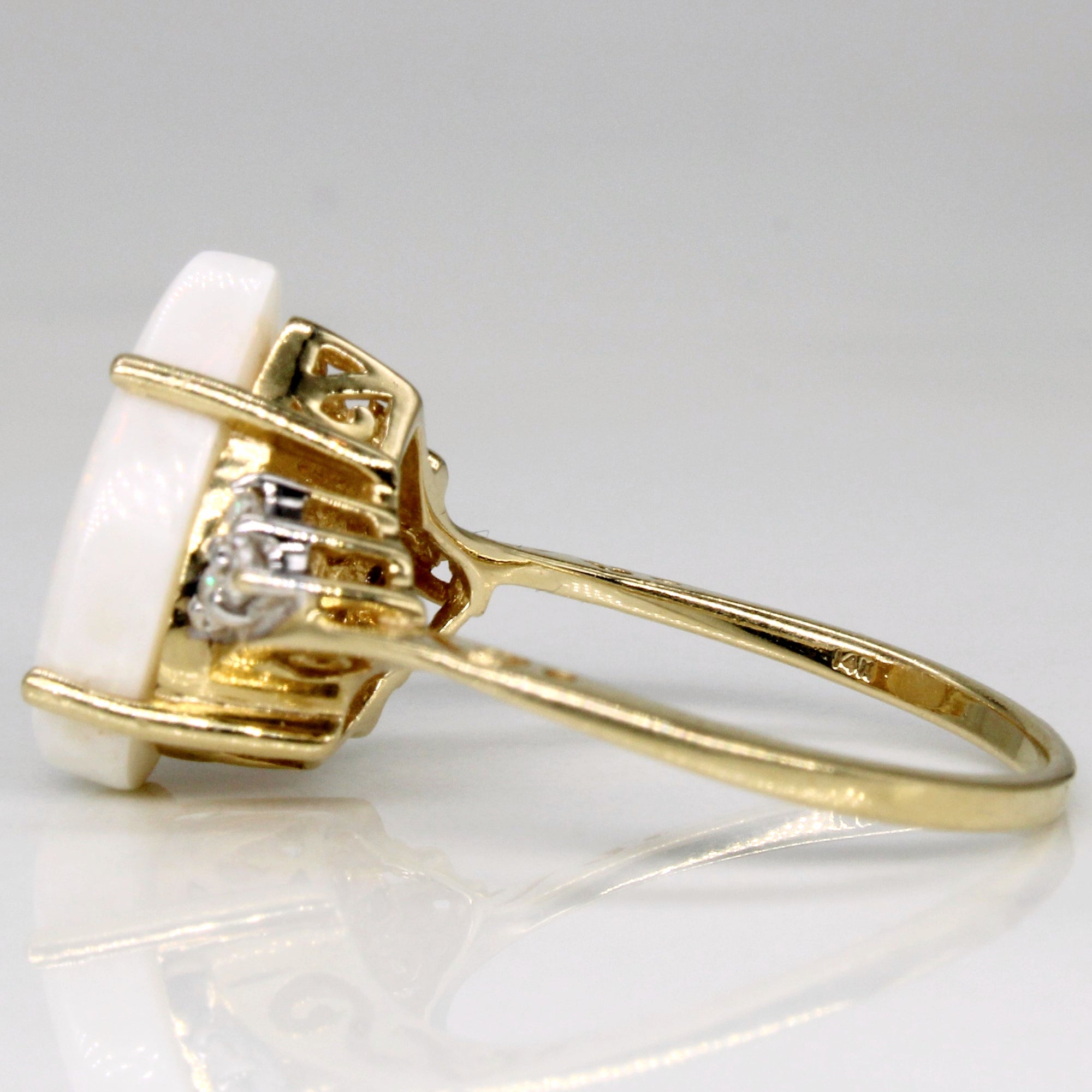 Opal & Diamond Cocktail Ring | 3.00ct, 0.09ctw | SZ 6.75 |