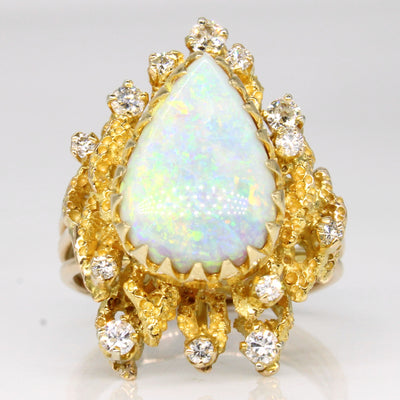 Opal & Diamond Freeform Ring | 2.40ct, 0.33ctw | SZ 7.75 |