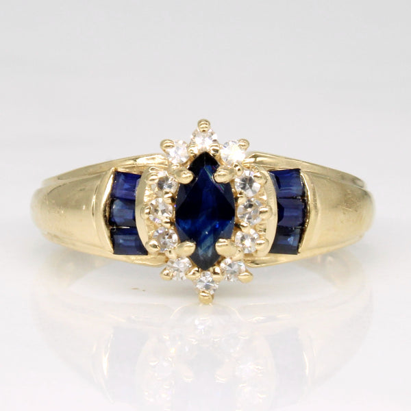 Sapphire & Diamond Cocktail Ring | 0.40ctw, 0.10ctw | SZ 5.75 |