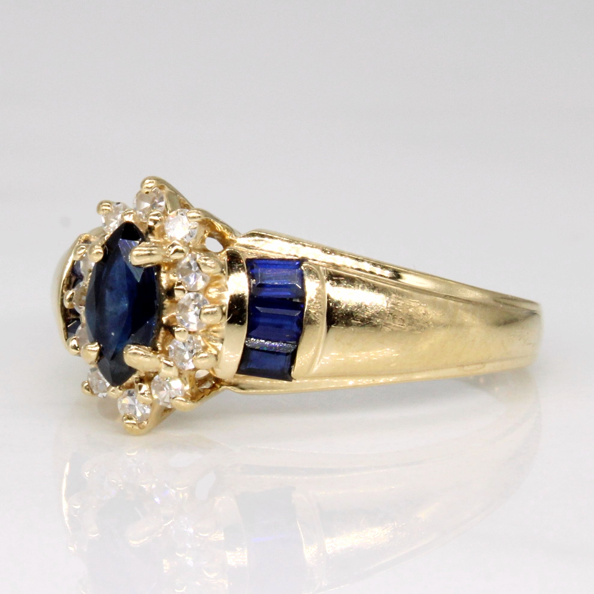 Sapphire & Diamond Cocktail Ring | 0.40ctw, 0.10ctw | SZ 5.75 |