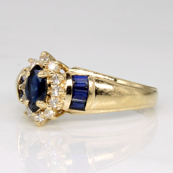 Sapphire & Diamond Cocktail Ring | 0.40ctw, 0.10ctw | SZ 5.75 |