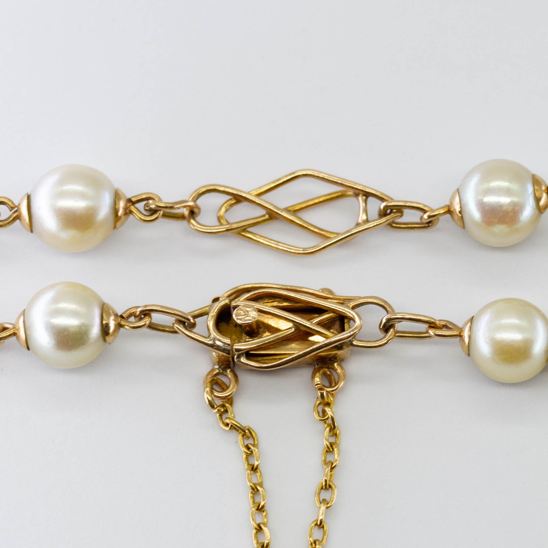 Chain Link Pearl Bracelet | 7