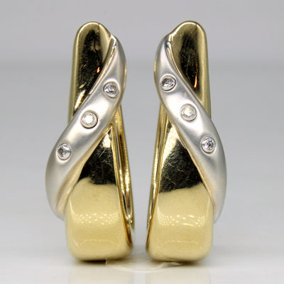 Large Diamond Hoop Earrings | 0.06ctw |