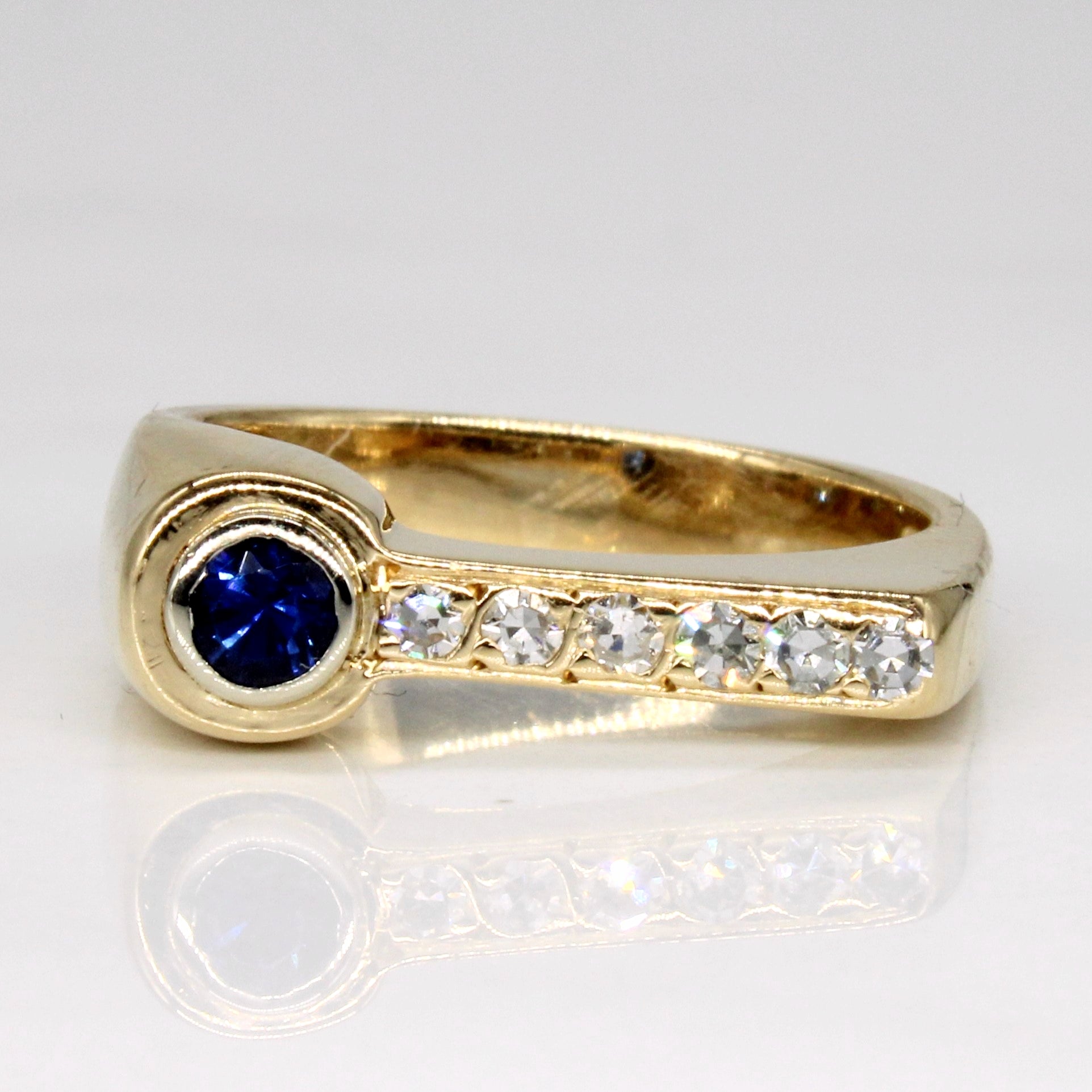 Sapphire & Diamond Cocktail Ring | 0.20ct, 0.12ctw | SZ 5.25 |