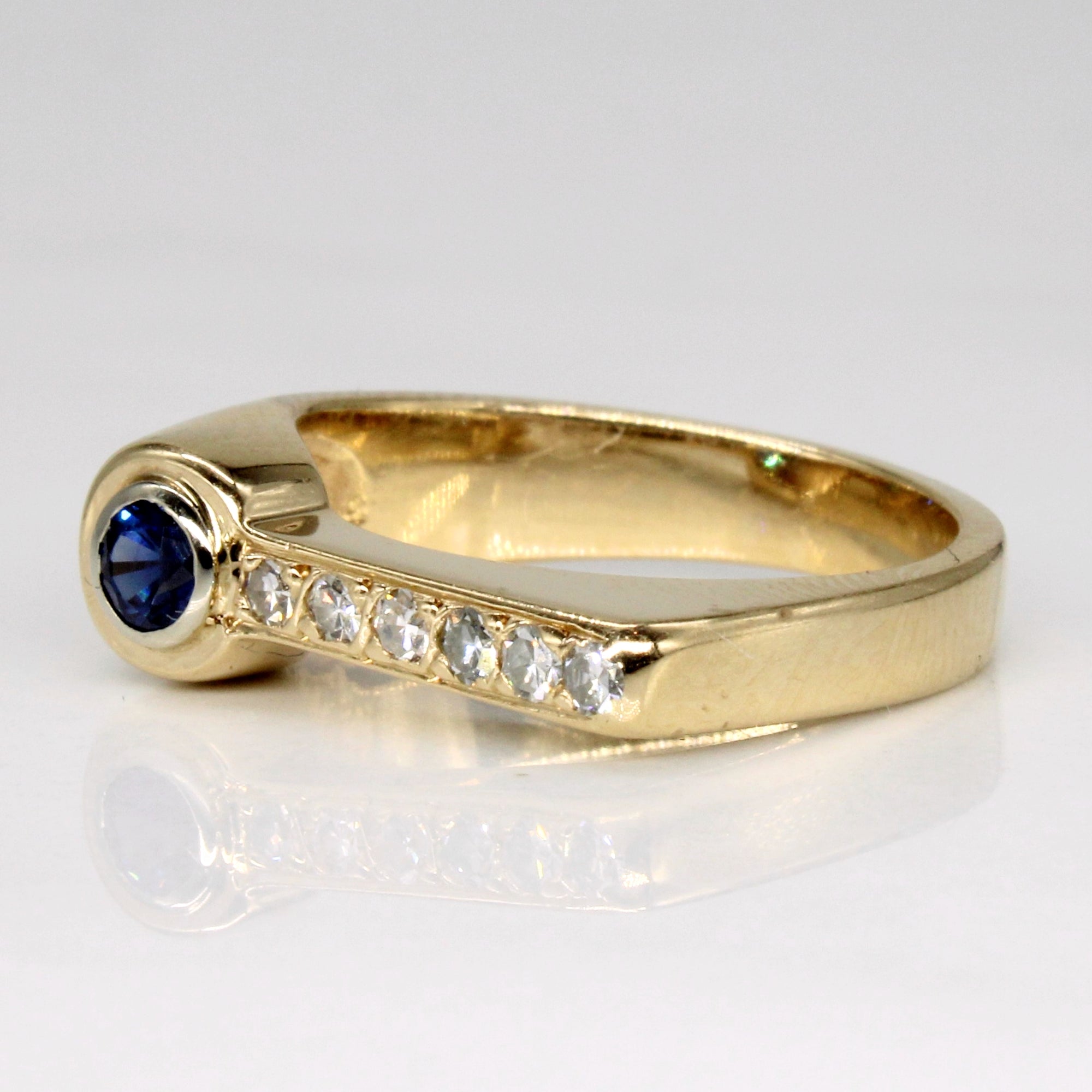 Sapphire & Diamond Cocktail Ring | 0.20ct, 0.12ctw | SZ 5.25 |