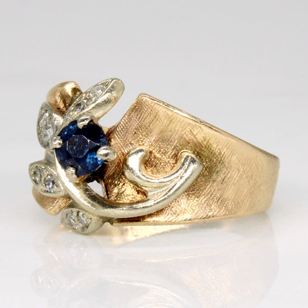 Sapphire & Diamond Cocktail Ring | 0.32ct, 0.06ctw | SZ 6.25 |