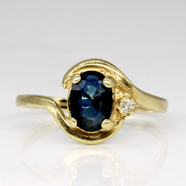Sapphire & Diamond Bypass Ring | 0.67ct, 0.02ct | SZ 7 |