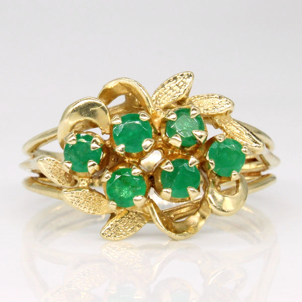 Emerald Cocktail Ring | 0.45ctw | SZ 7.25 |