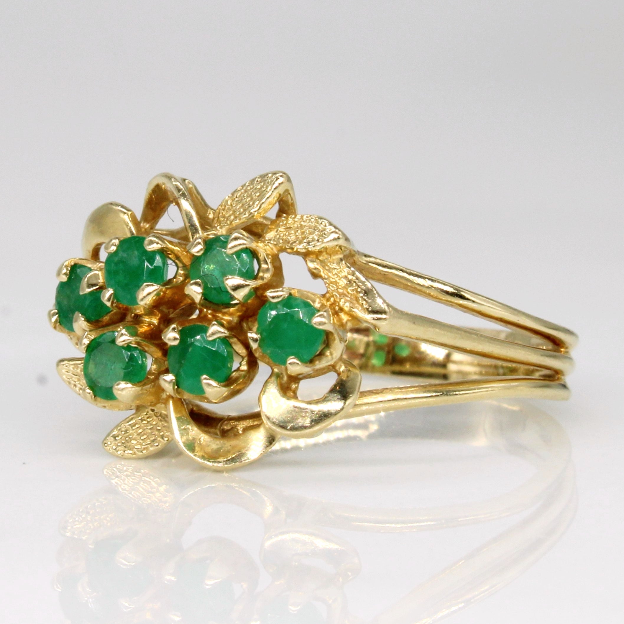Emerald Cocktail Ring | 0.45ctw | SZ 7.25 |