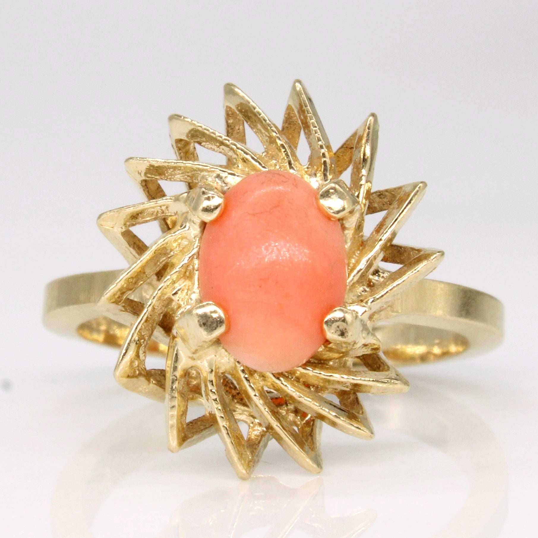 Coral Cocktail Ring | 1.00ct | SZ 6.25 |