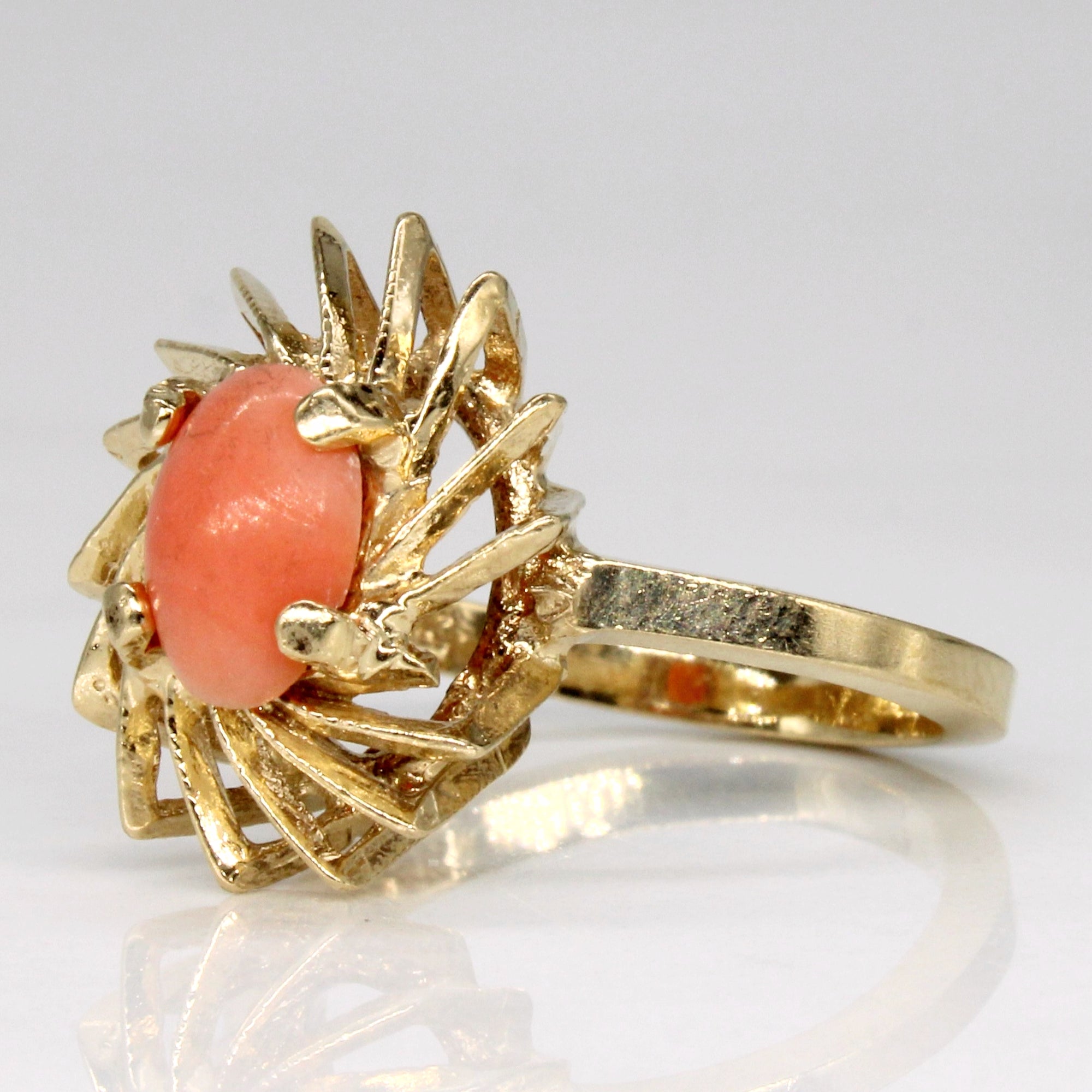 Coral Cocktail Ring | 1.00ct | SZ 6.25 |