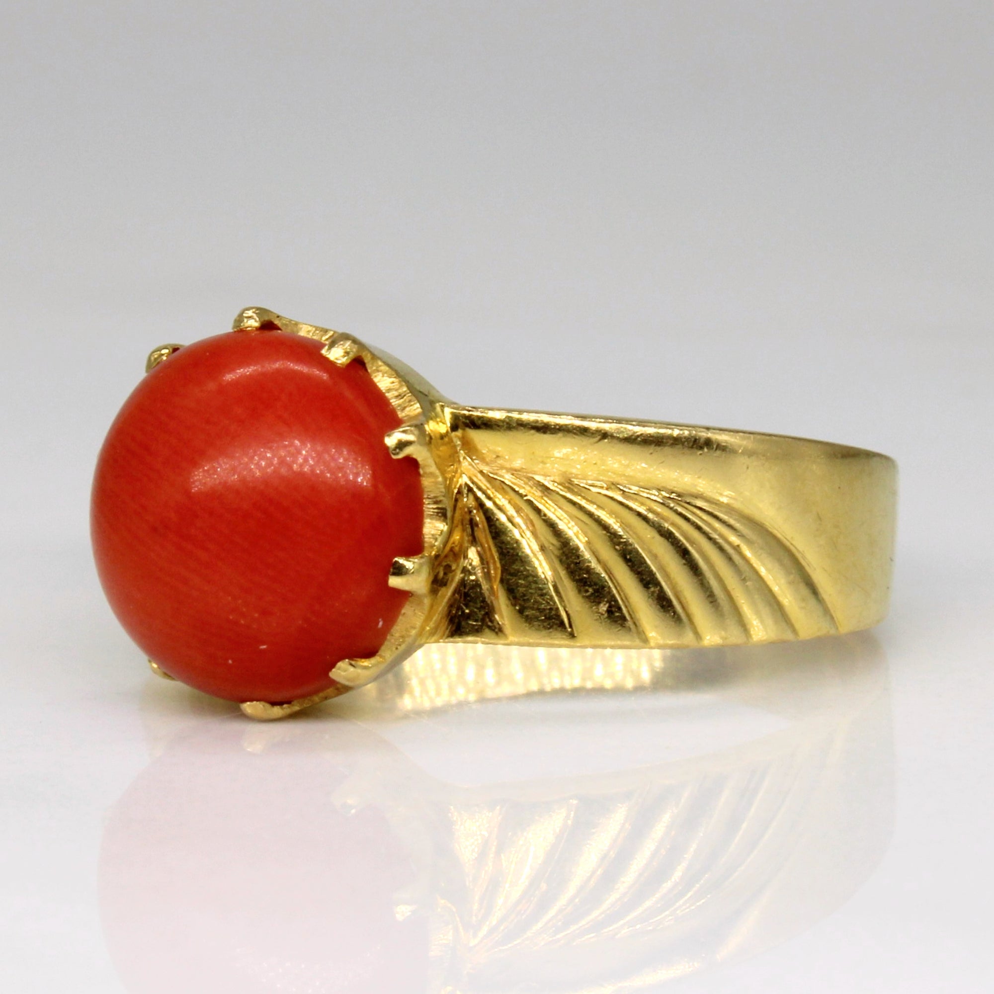 Coral Cocktail Ring | 2.95ct | SZ 9 |
