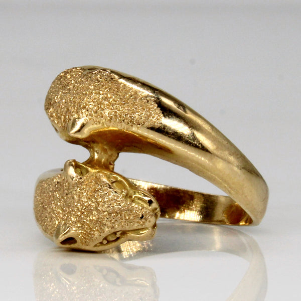 18k Yellow Gold Panther Ring | SZ 7.5 |