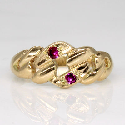 Synthetic Ruby Ring | 0.05ctw | SZ 5 |