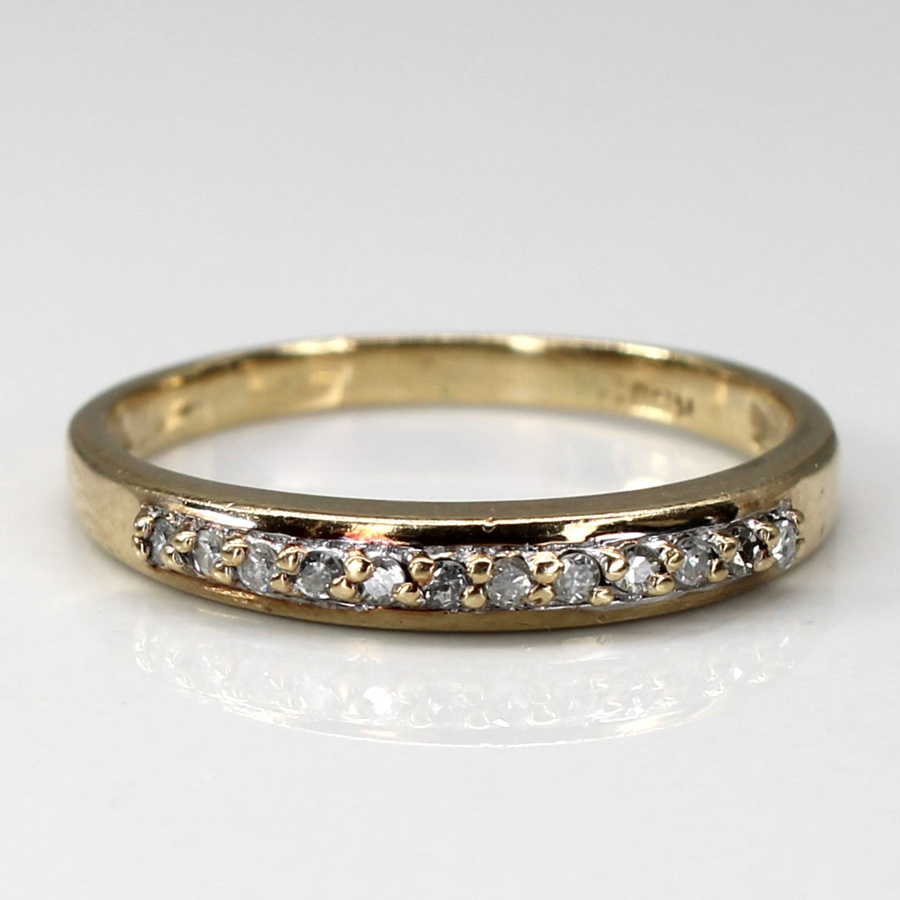 Bague sertie de diamants pavés | 0,12 ct | Taille 9 | 
