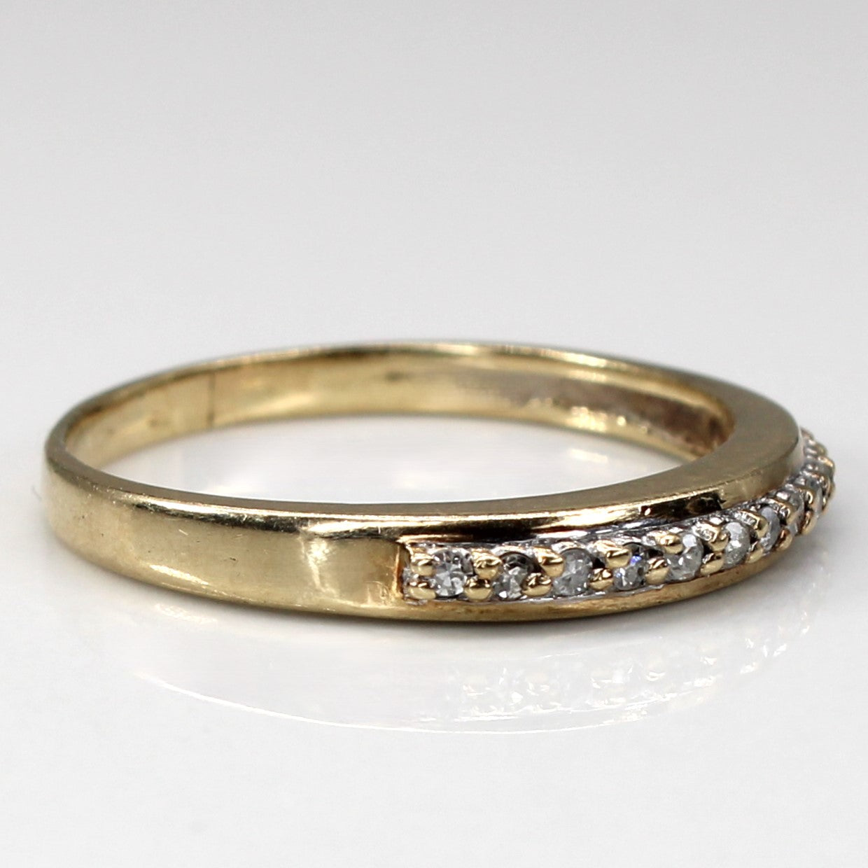 Bague sertie de diamants pavés | 0,12 ct | Taille 9 | 