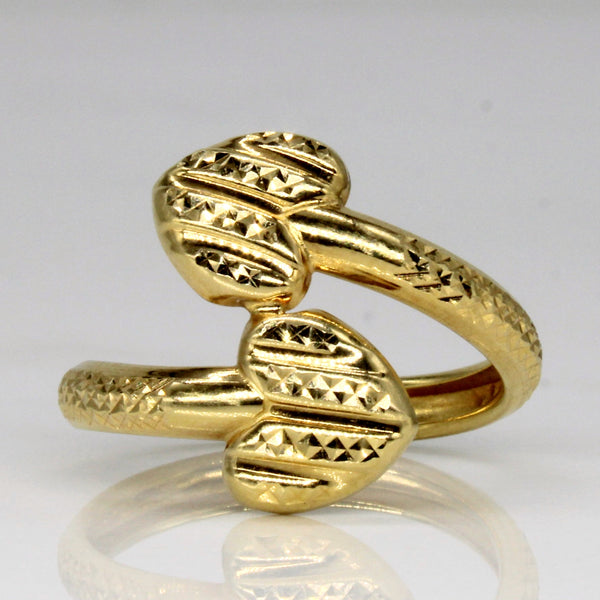 18k Yellow Gold Heart Ring | SZ 7.75 |