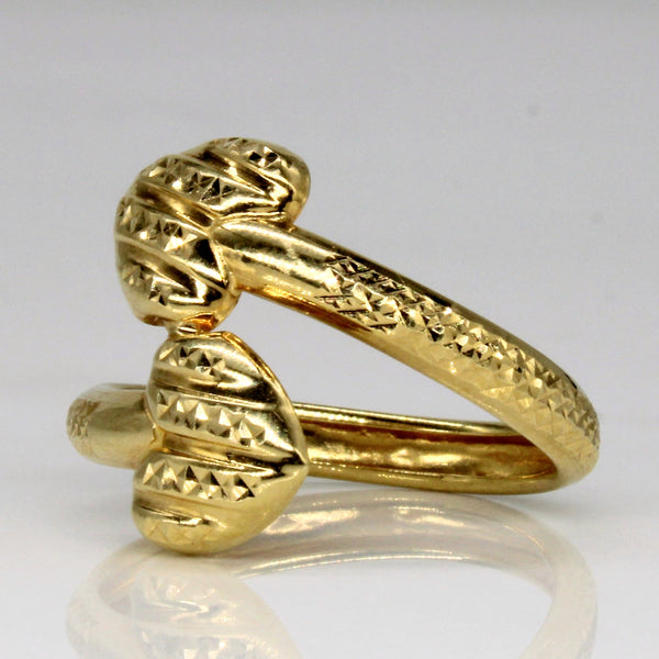 18k Yellow Gold Heart Ring | SZ 7.75 |