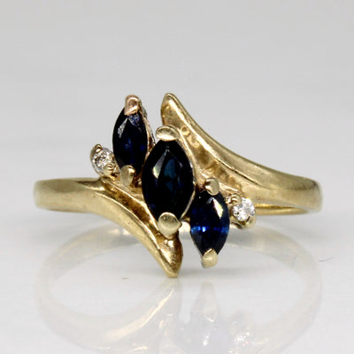 Sapphire & Diamond Waterfall Ring | 0.35ctw, 0.02ctw | SZ 4.5 |