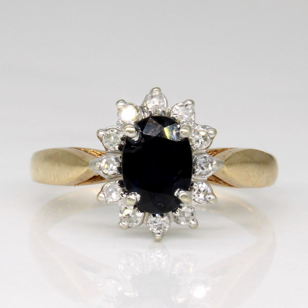 Sapphire & Diamond Cocktail Ring | 0.75ct, 0.07ctw | SZ 5.75 |