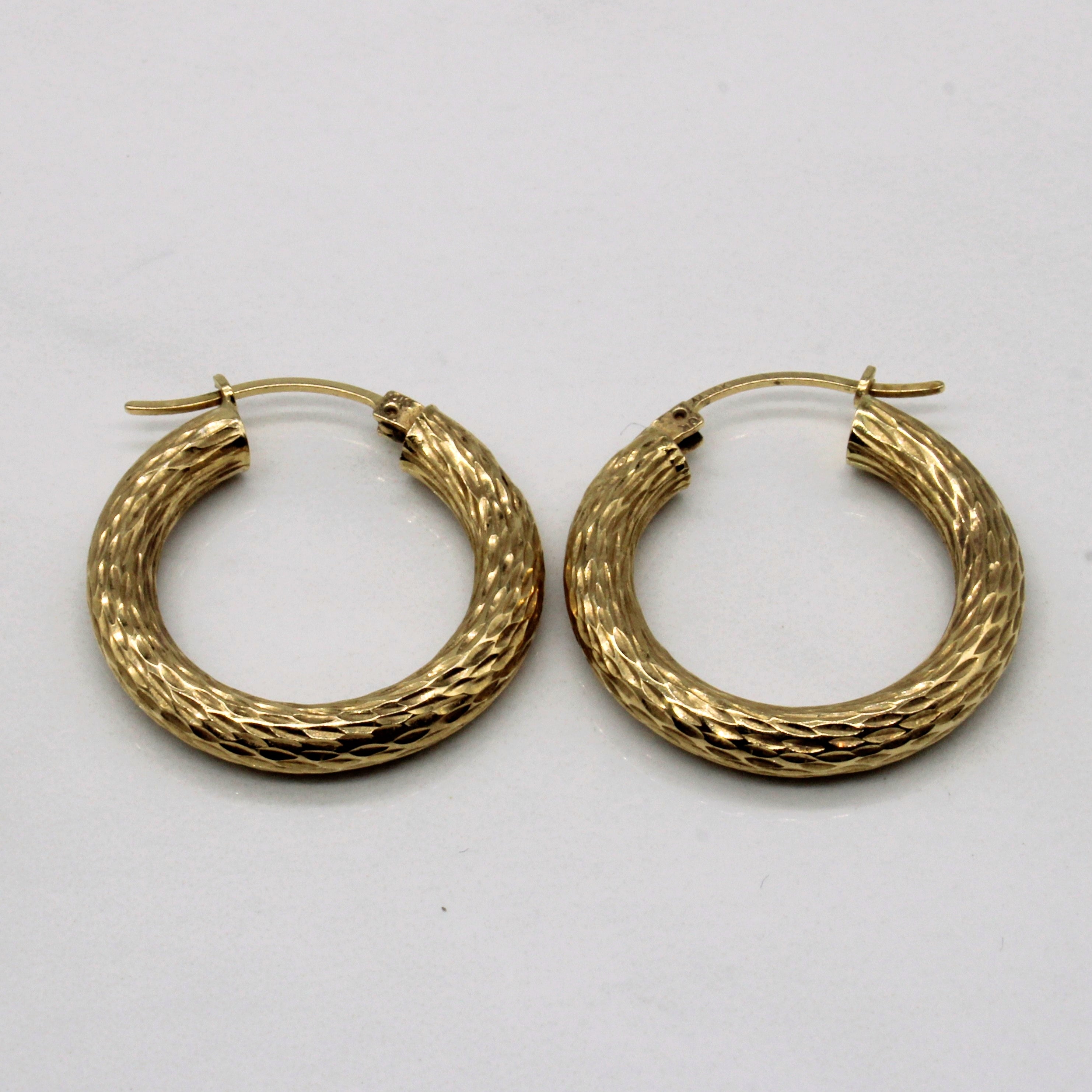 10k Yellow Gold Hoop Earrings