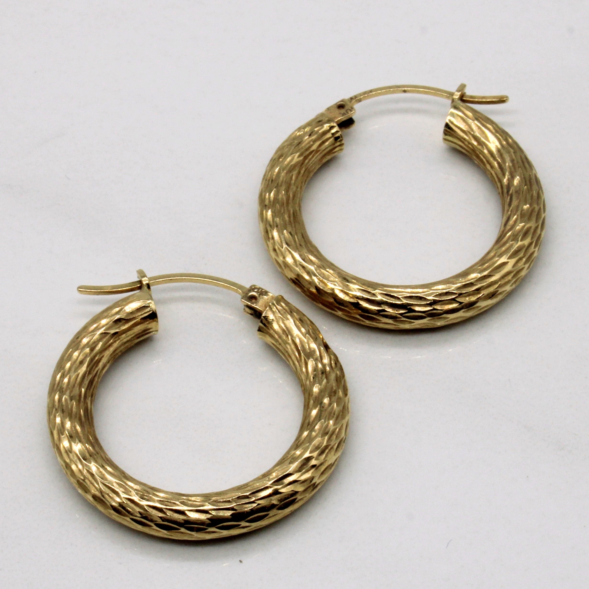 10k Yellow Gold Hoop Earrings