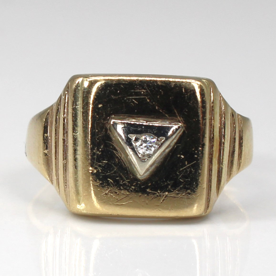 Diamond Signet Ring | 0.02ct | SZ 8.5 |