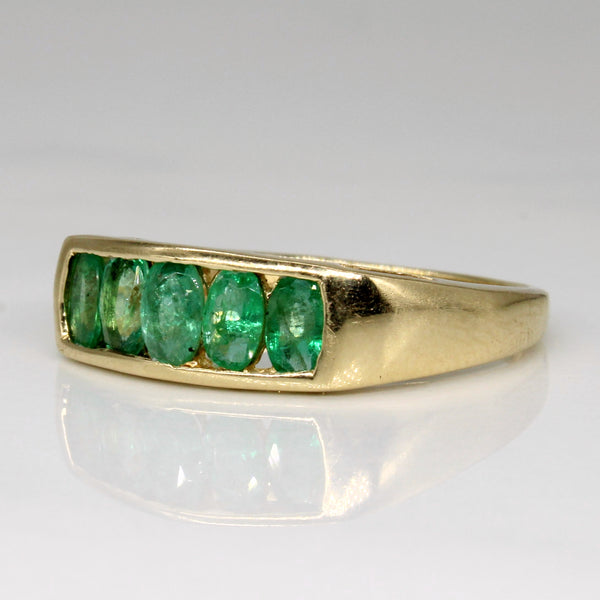 Channel Set Emerald Ring | 0.85ctw | SZ 7.75 |