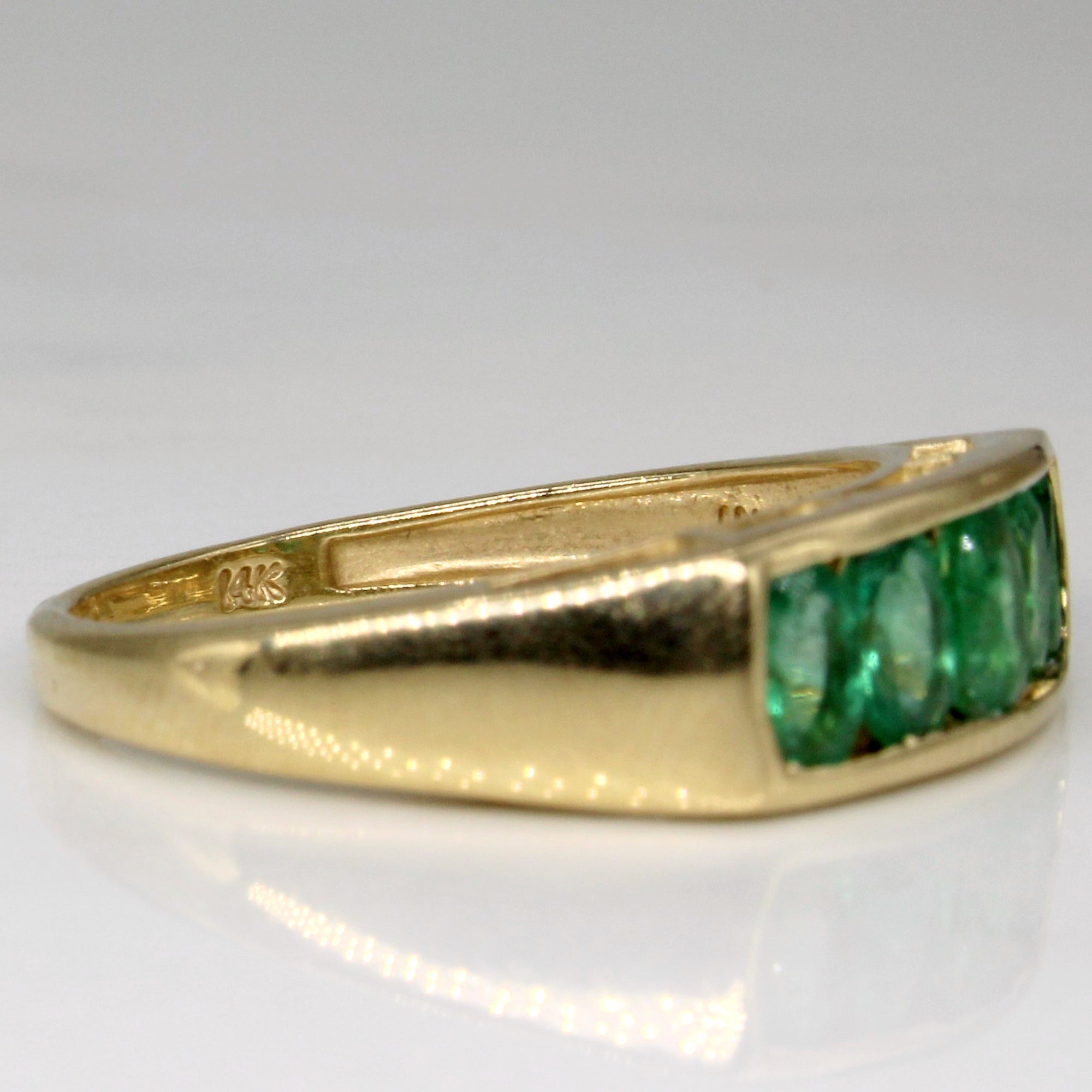 Channel Set Emerald Ring | 0.85ctw | SZ 7.75 |