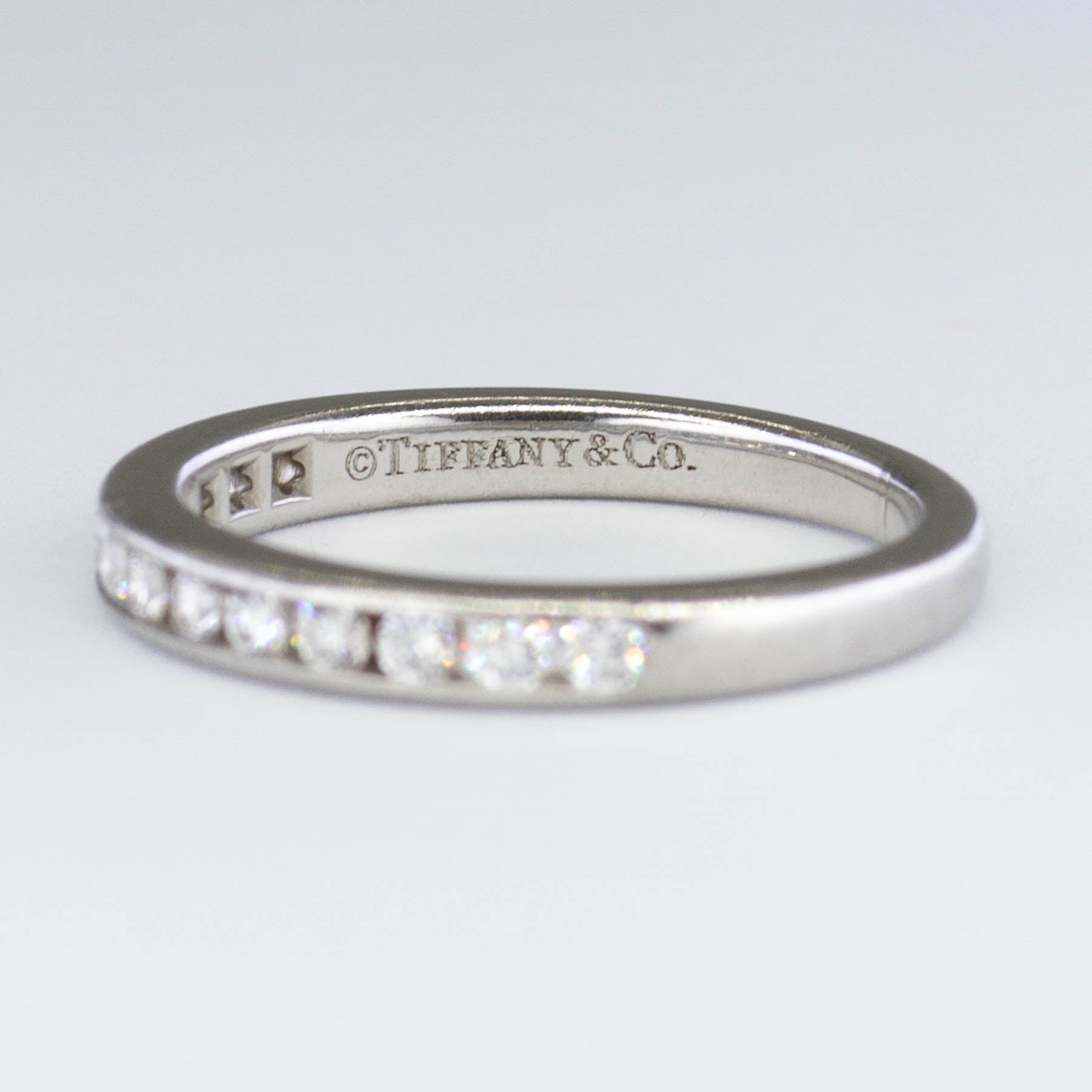 Tiffany & Co.' Channel Diamond Semi Eternity Band | 0.20ctw | SZ 3.5 |