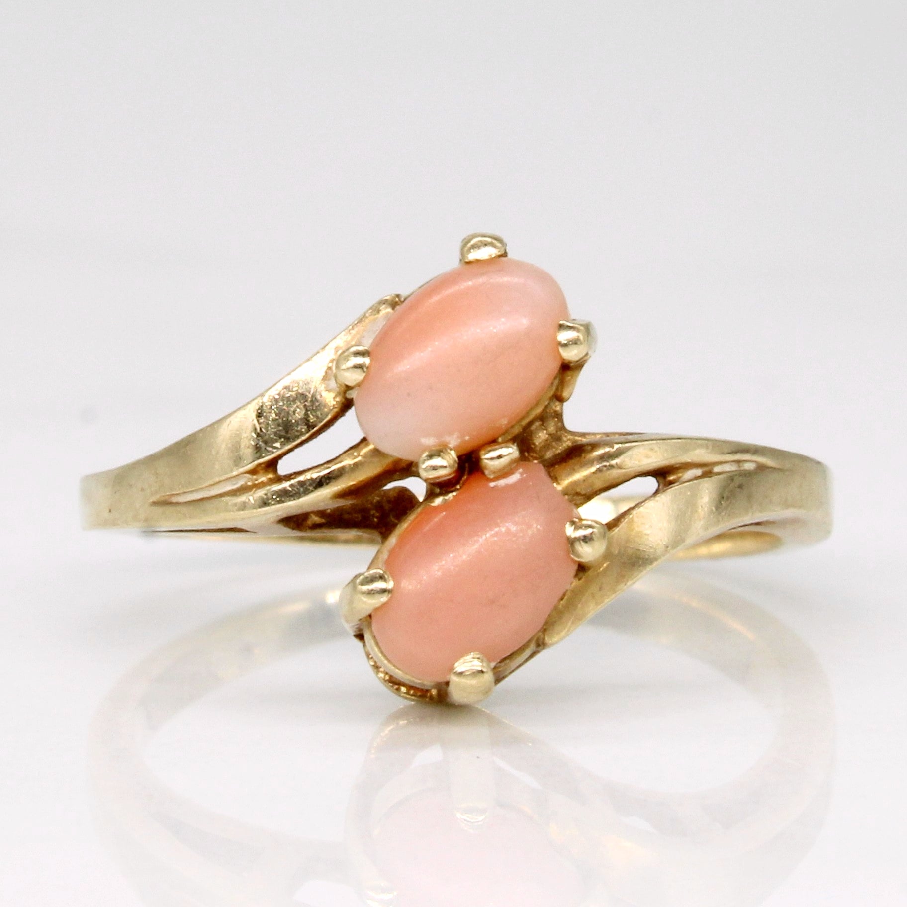 Coral Bypass Ring | 0.50ctw | SZ 6 |