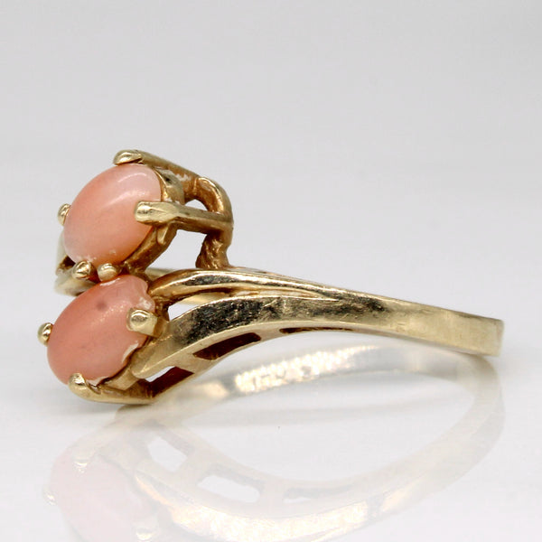 Coral Bypass Ring | 0.50ctw | SZ 6 |