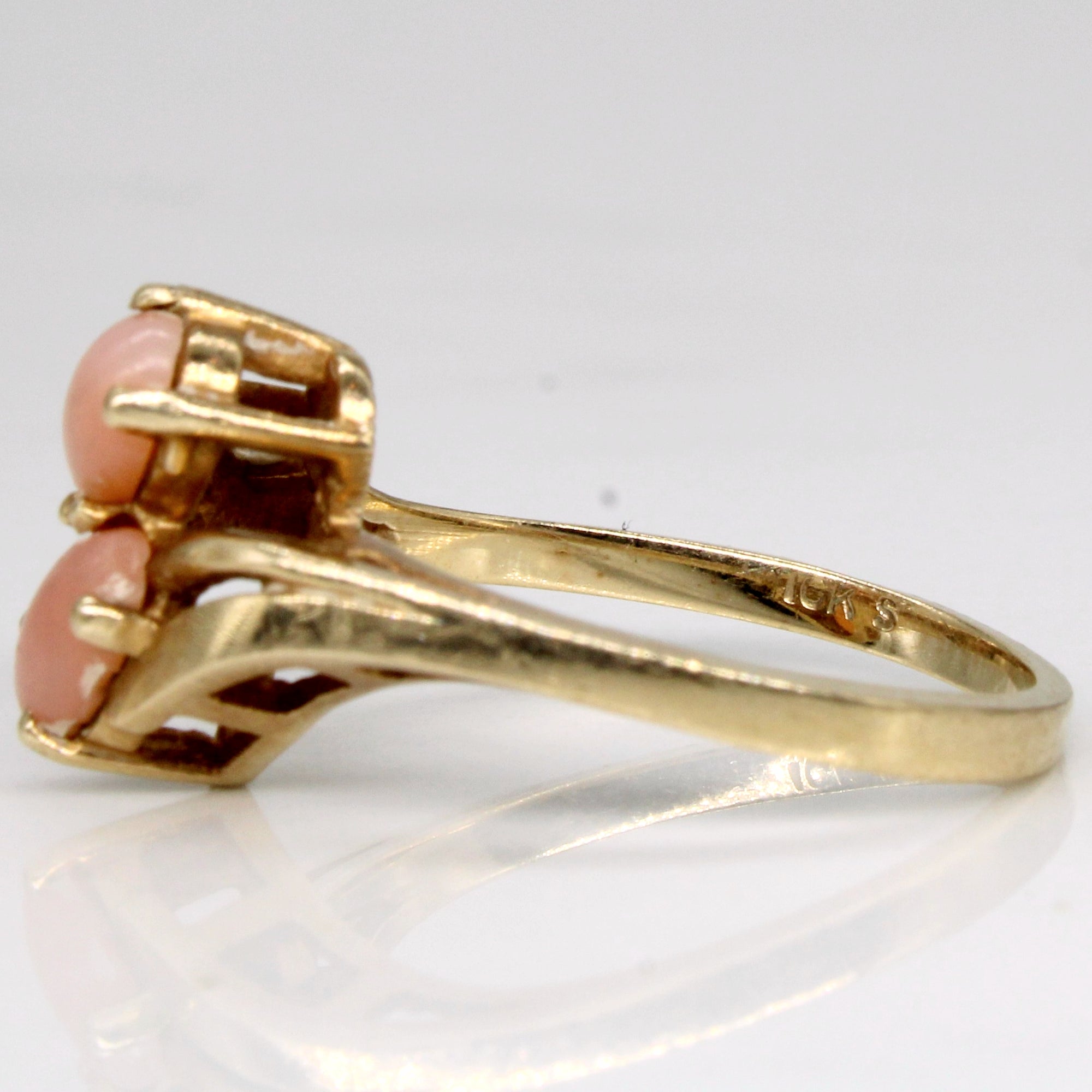 Coral Bypass Ring | 0.50ctw | SZ 6 |