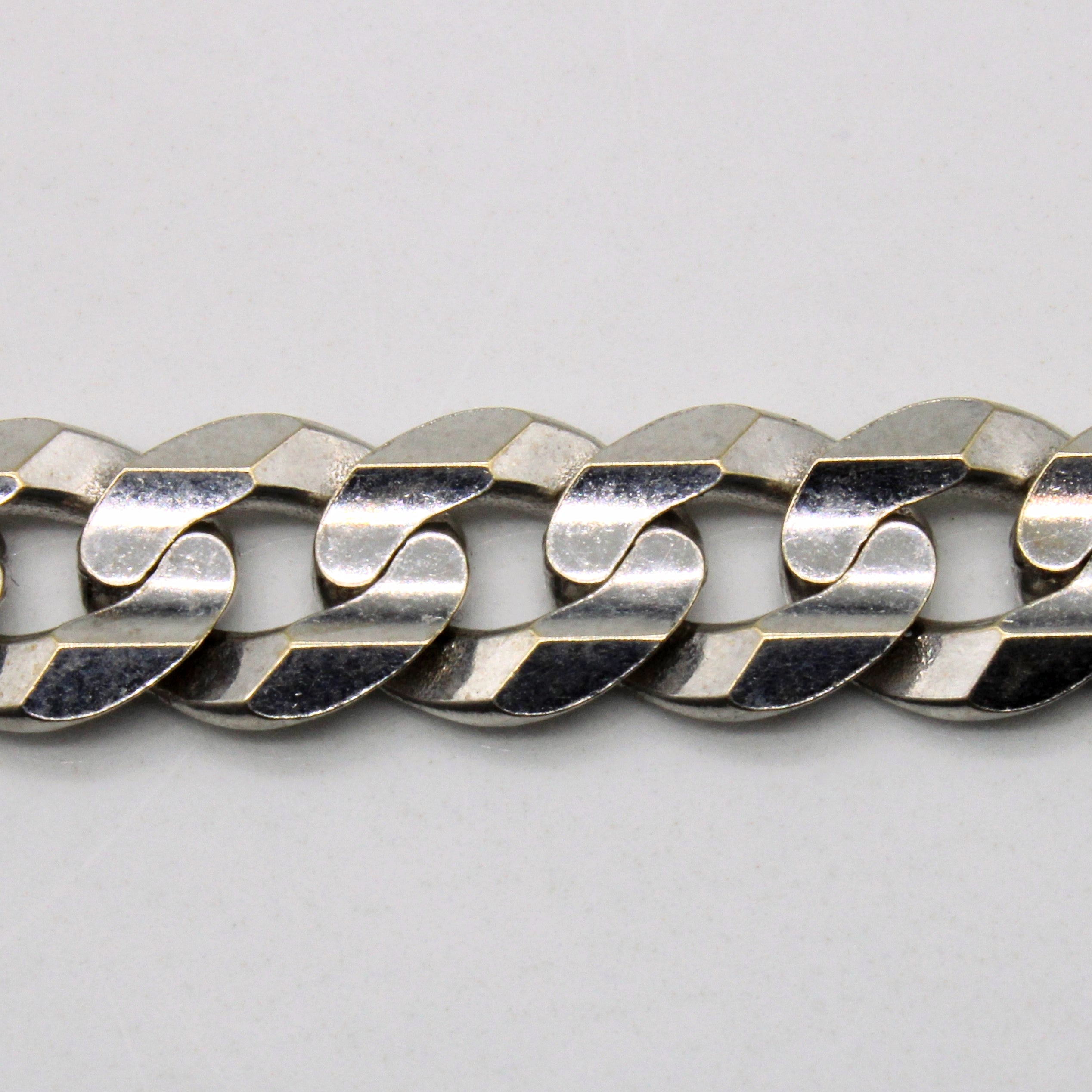 14k White Gold Cuban Link Bracelet | 8.5" |