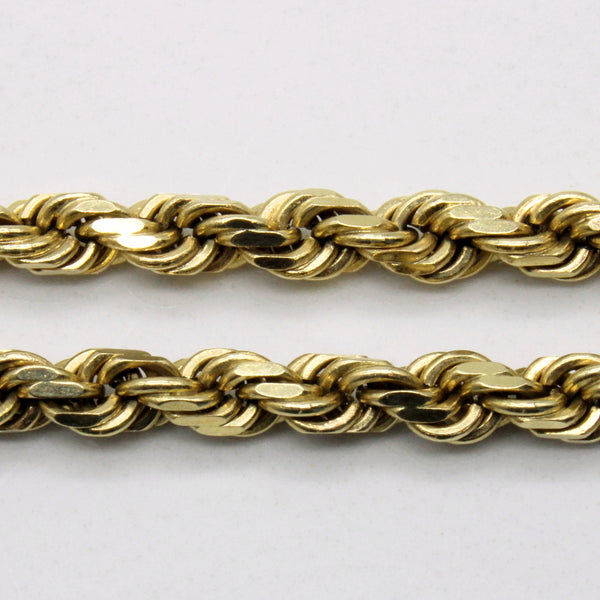 14k Yellow Gold Rope Chain | 24