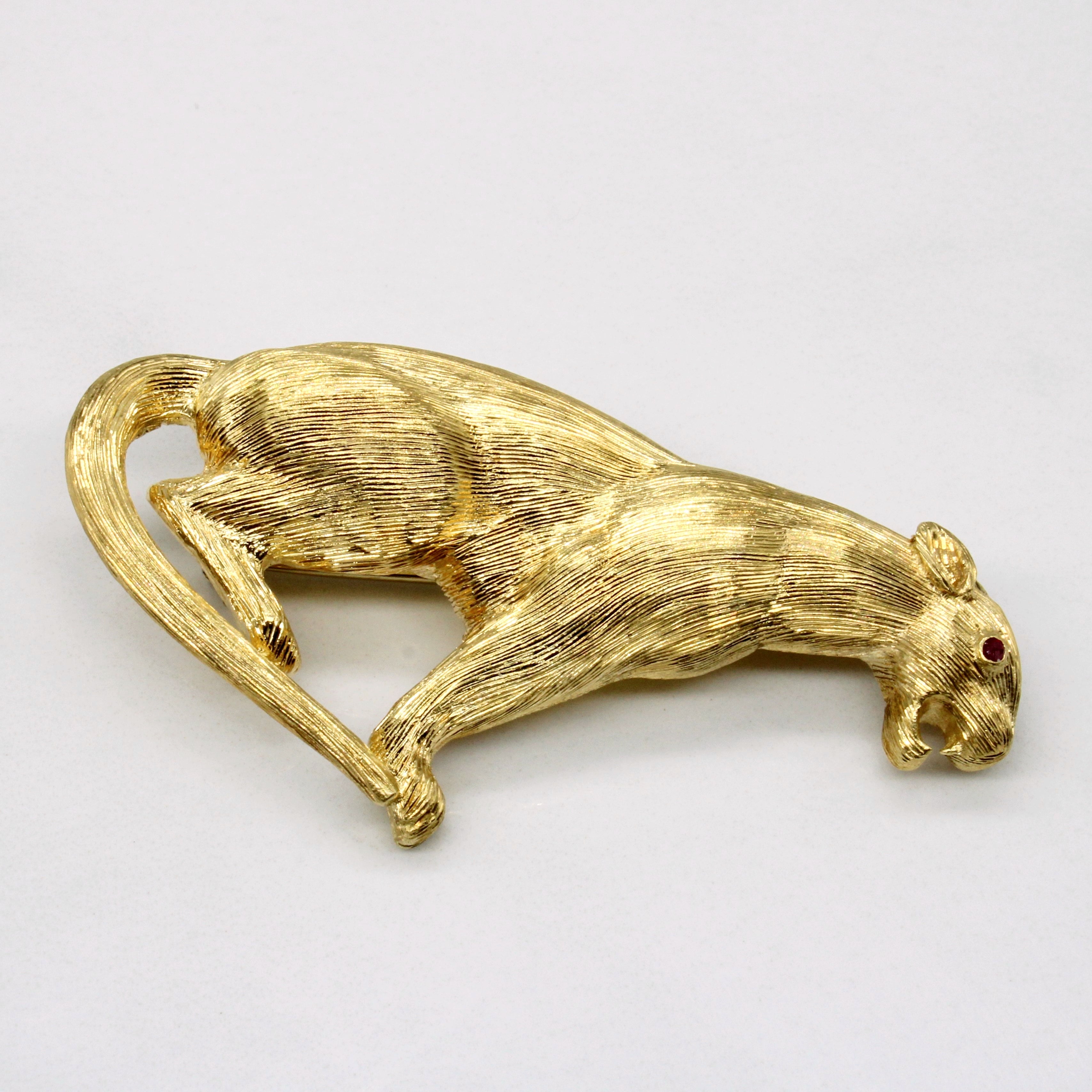 Italian Ruby Panther Brooch | 0.02ct |