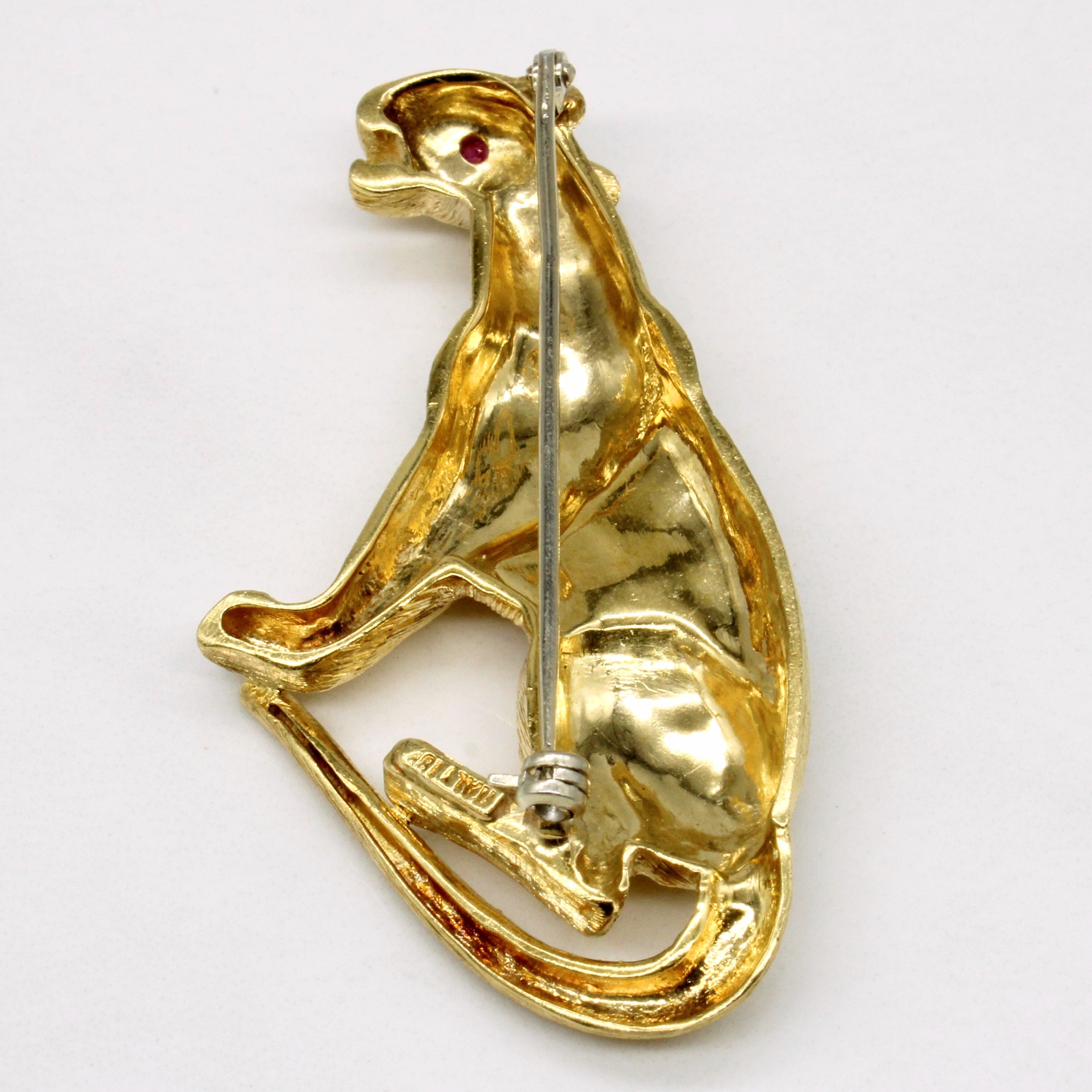 Italian Ruby Panther Brooch | 0.02ct |