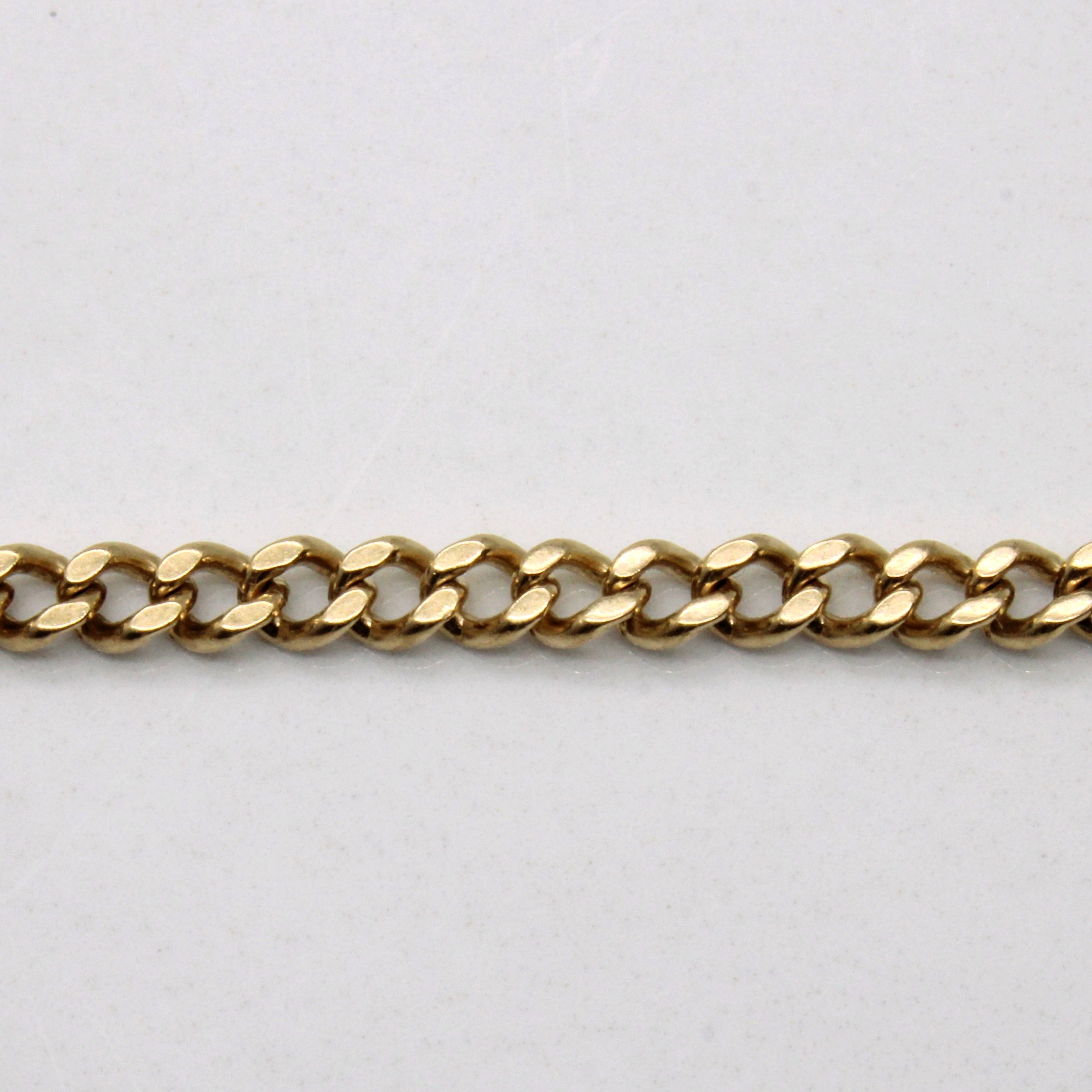 10k Yellow Gold Curb Link Bracelet | 8" |