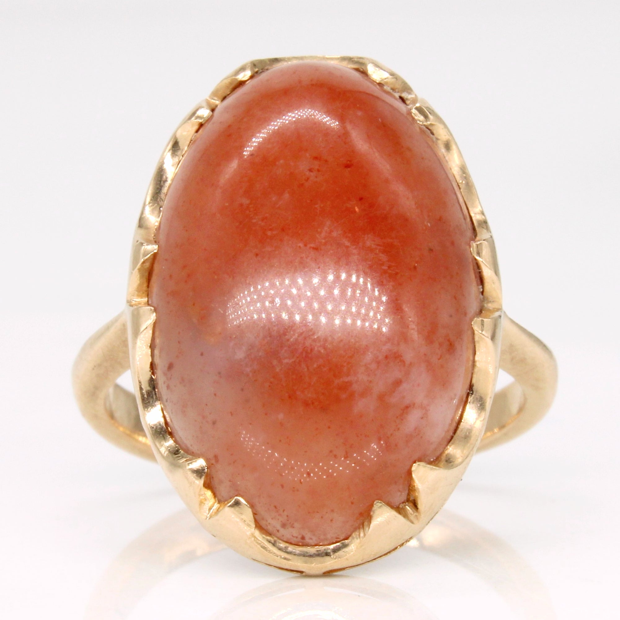 Red Agate Cocktail Ring | 14.85ct | SZ 7 |